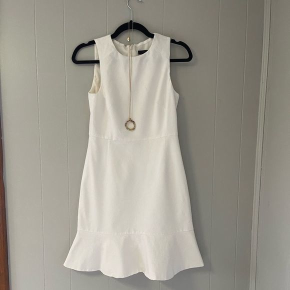 J. Crew Dresses & Skirts - JCREW (4p) White Cotton/Spandex Dress